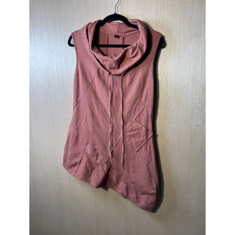 Asymmetrical Rust Sleeveless Dress